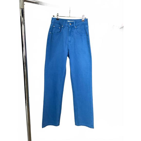 NEW ENGLISH FACTORY full length wide leg jeans in ocean blue - Picture 4 of 4